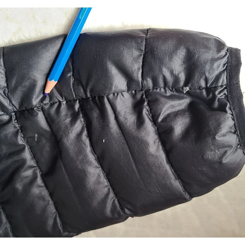 Patagonia Boys XL 14 Puffer Jacket Black Insulated Full Zip 68242 Repaired